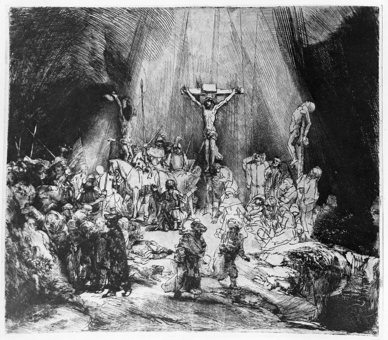 絵画 3 The Three Crosses by Rembrandt van Rijn: Fine art print